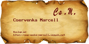 Cservenka Marcell névjegykártya