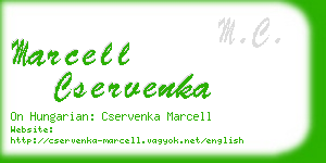 marcell cservenka business card